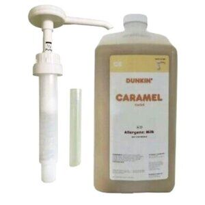 Dunkin Donuts Caramel Swirl 64 Oz Jug With FREE SHIPPING, Exp Minimum 90+ Days
